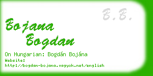 bojana bogdan business card